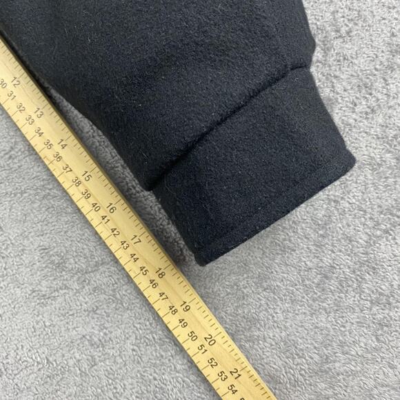 Aberdeen Collection Jacket Mens Large Black Wool Blend Zip Front Insulated Lined - Picture 16 of 16